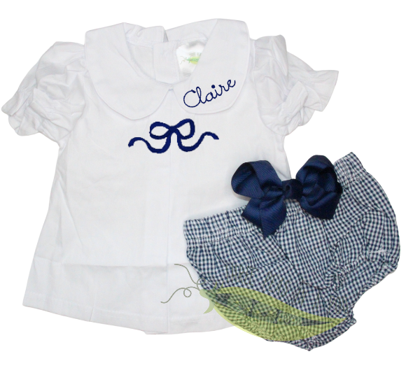 Girl's Navy Bloomer Set