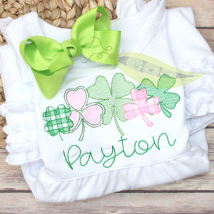 Pink Gingham Shamrock Row