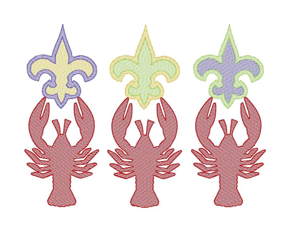 Mardi Gras Fleur de Lis Crawfish