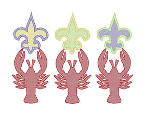 Mardi Gras Fleur de Lis Crawfish