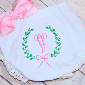 Baby Girl Monogrammed Bloomers