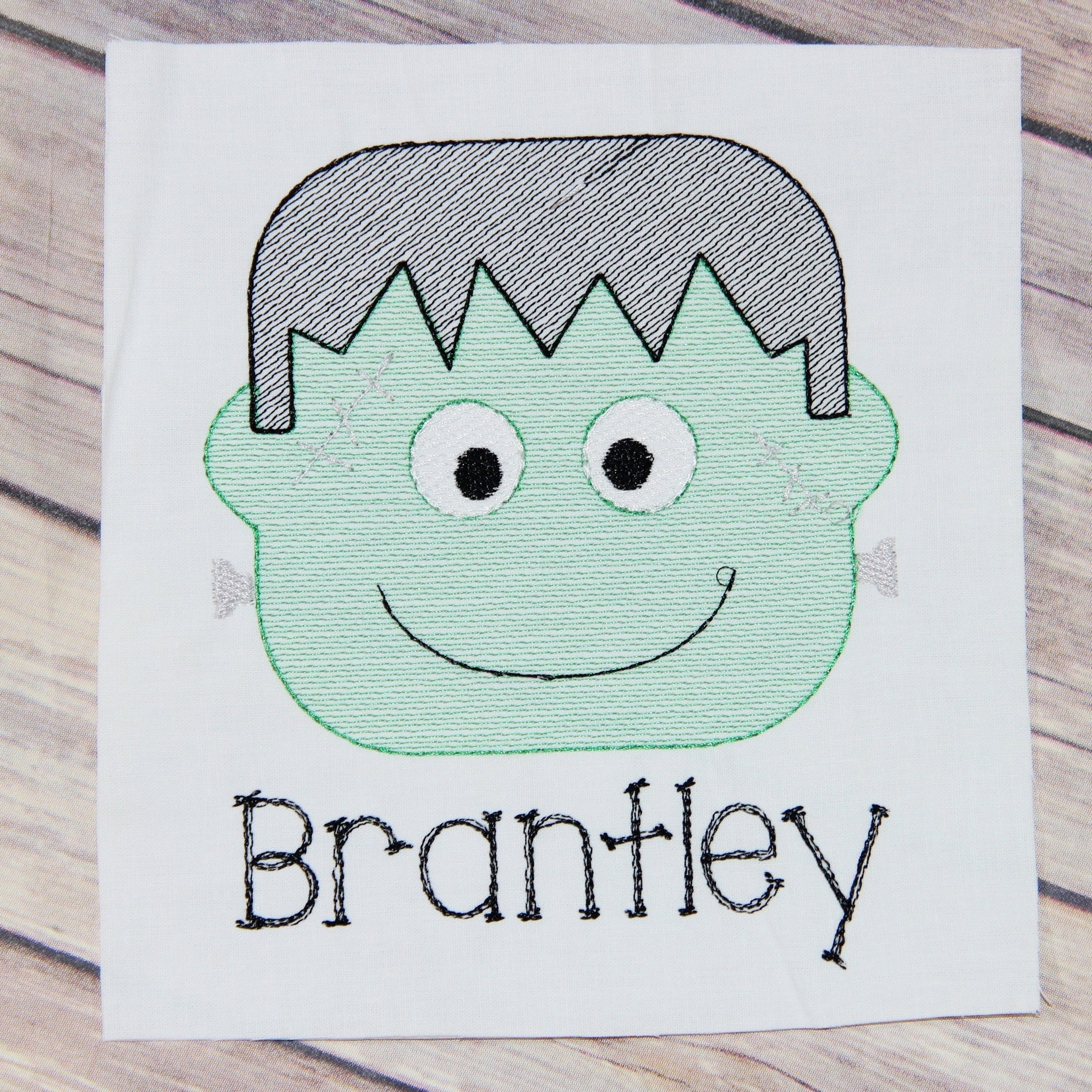 Green Monster Embroidery Design