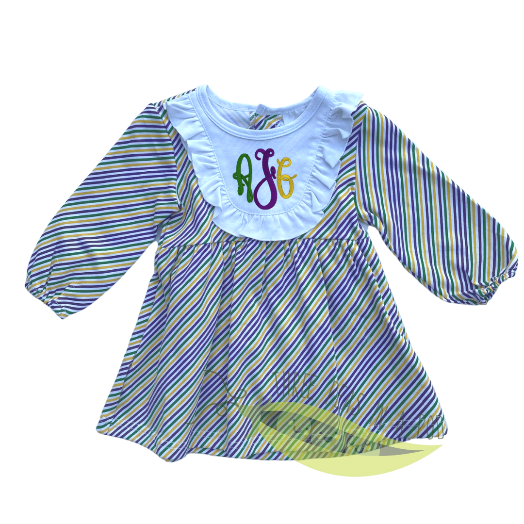 Mardi Gras Stripe Dress