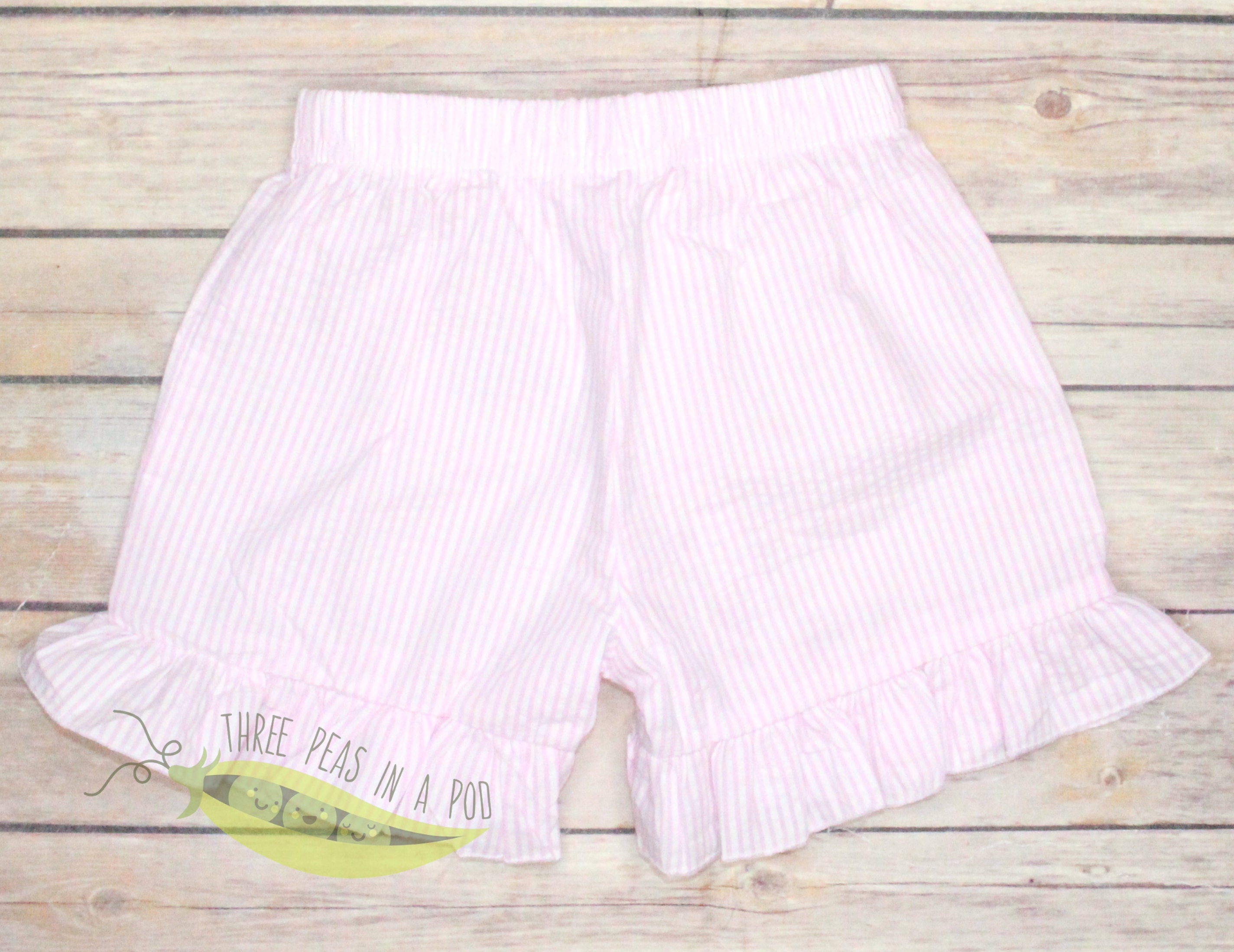 Ruffle Seersucker Shorts