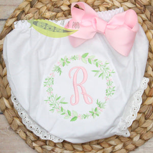 Floral Monogrammed Bloomers