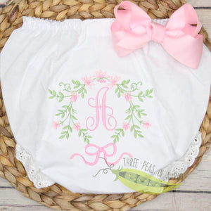 Monogrammed Floral Bloomers