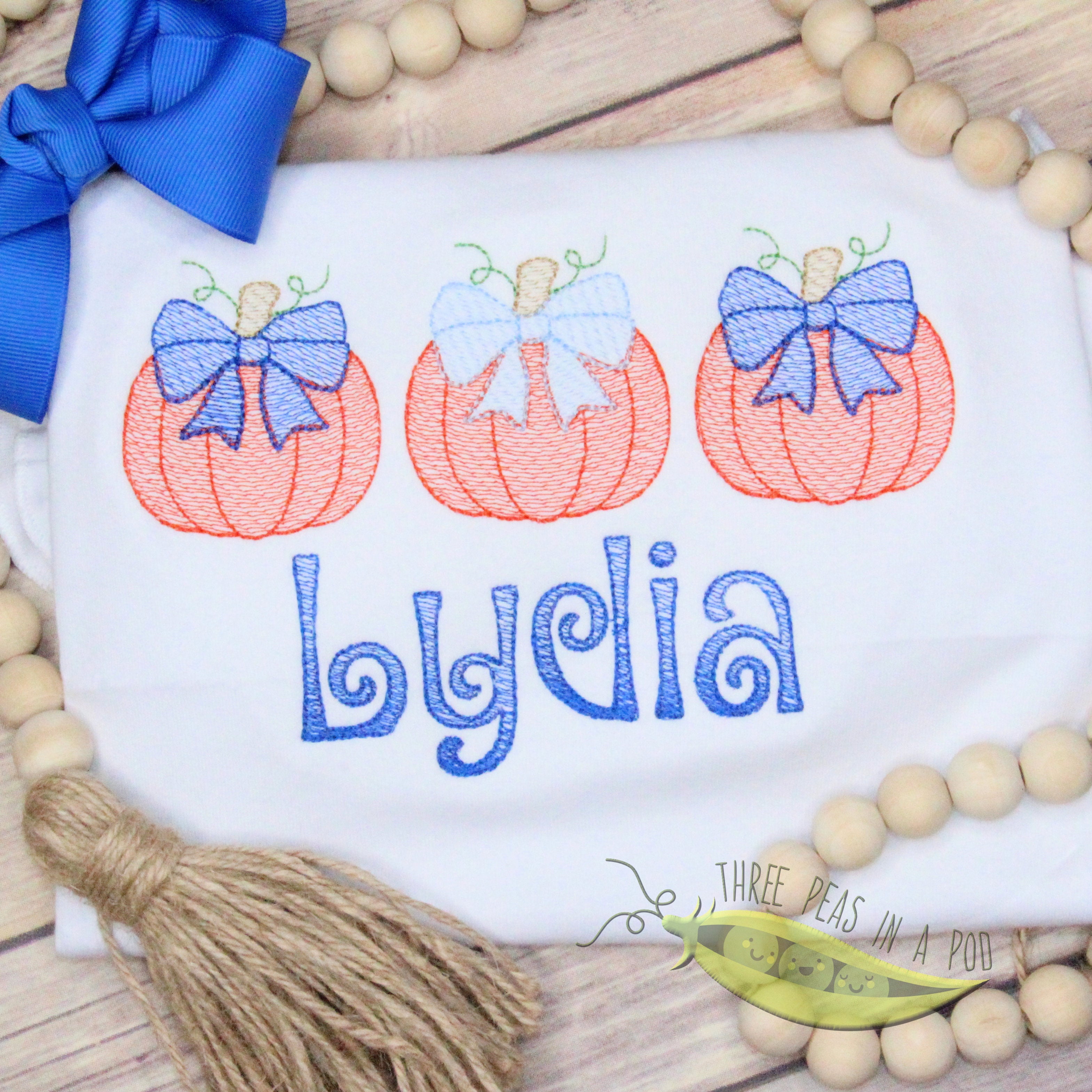 Simple Pumpkin Trio with Bows