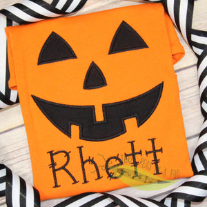 Orange Halloween Jack-o'-Lantern Shirt