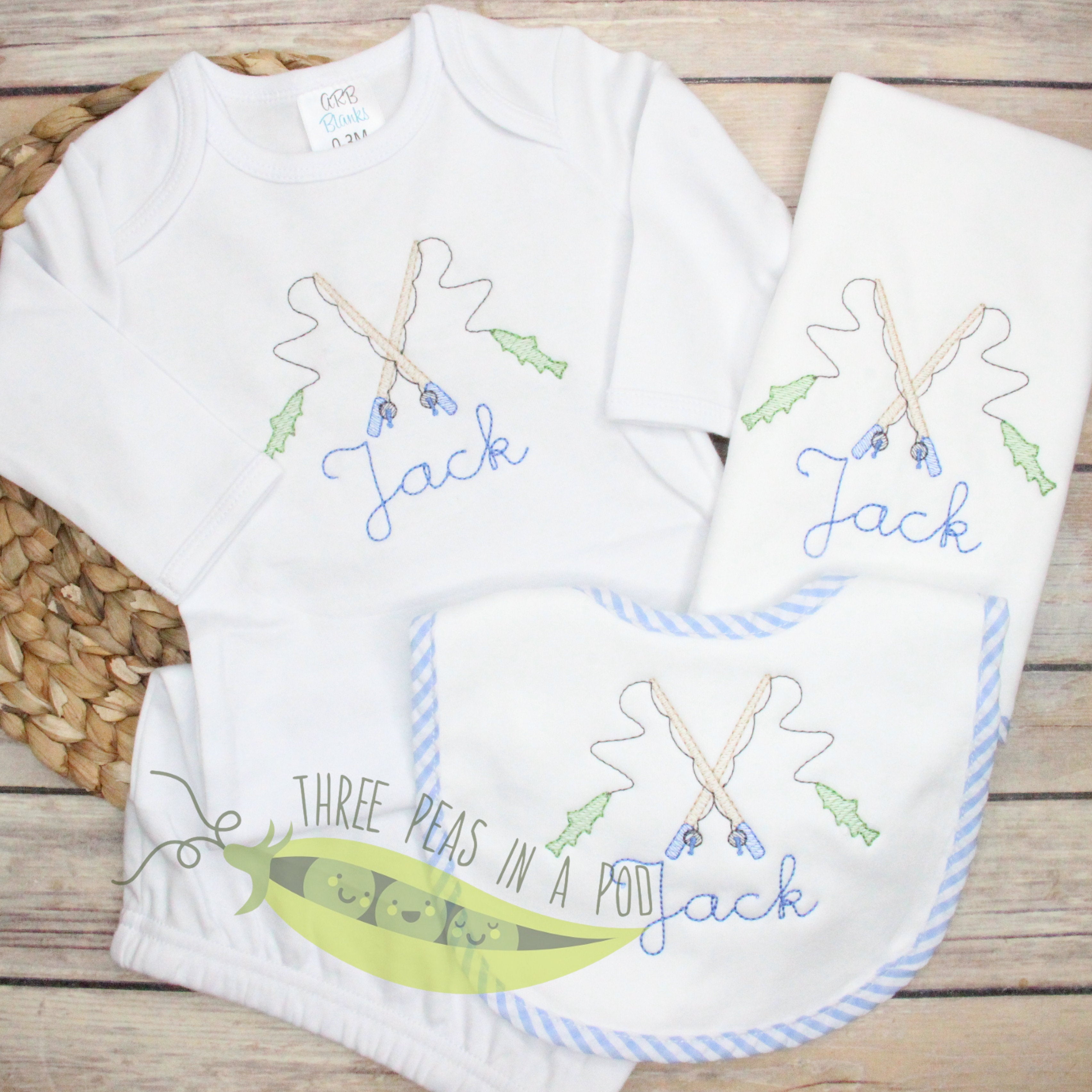 Fishing Newborn Gift Set