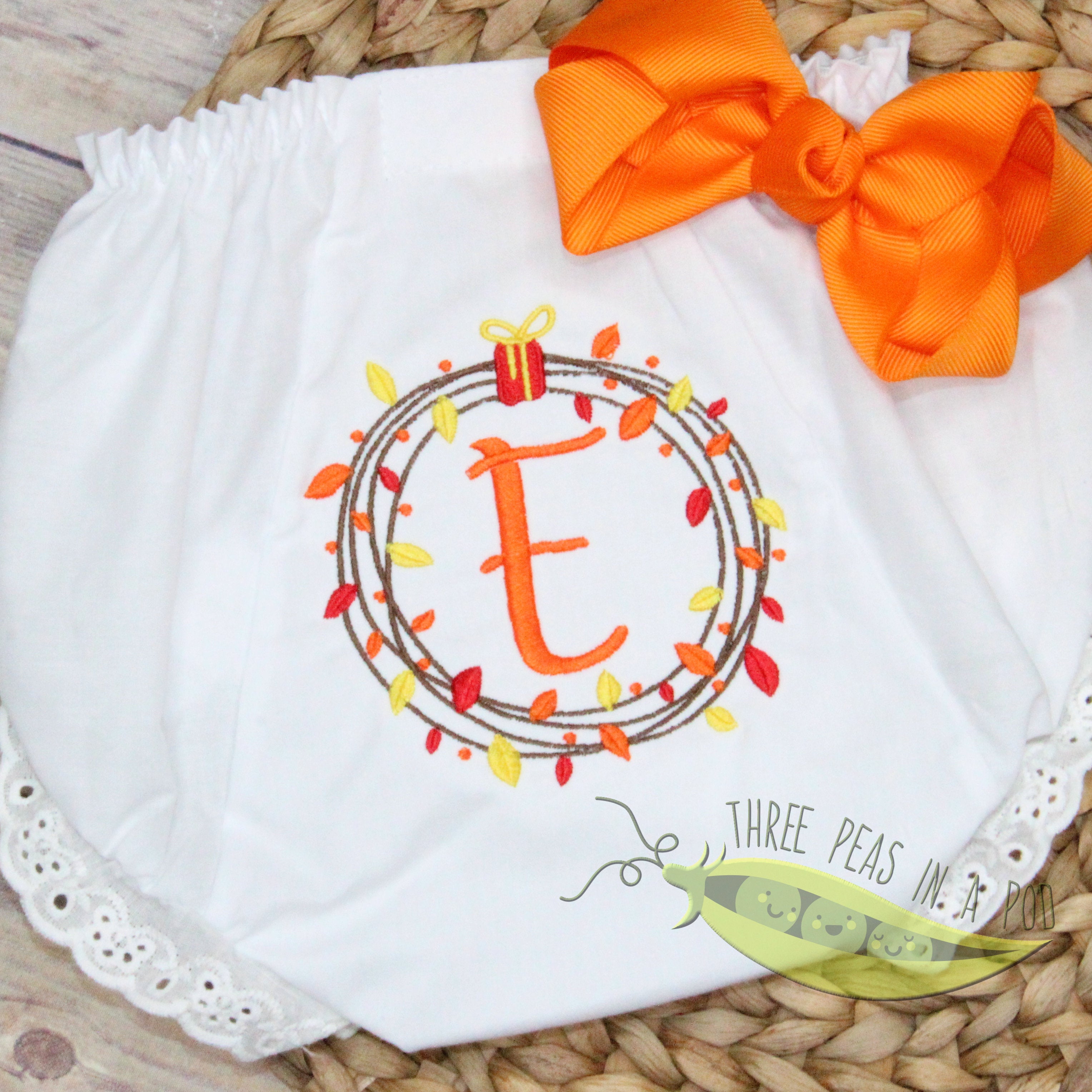 Fall Monogrammed Bloomers