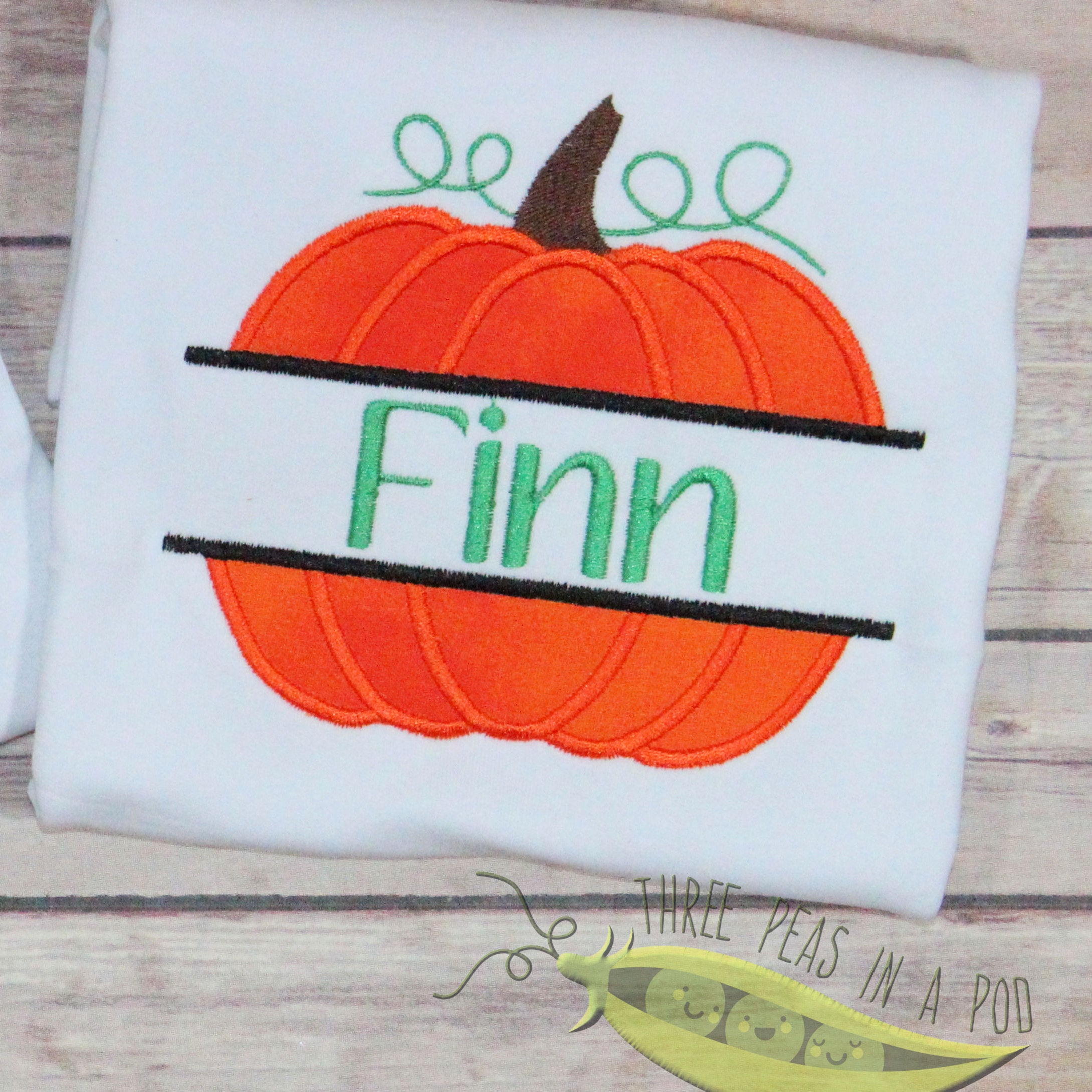 Split Pumpkin Applique Design