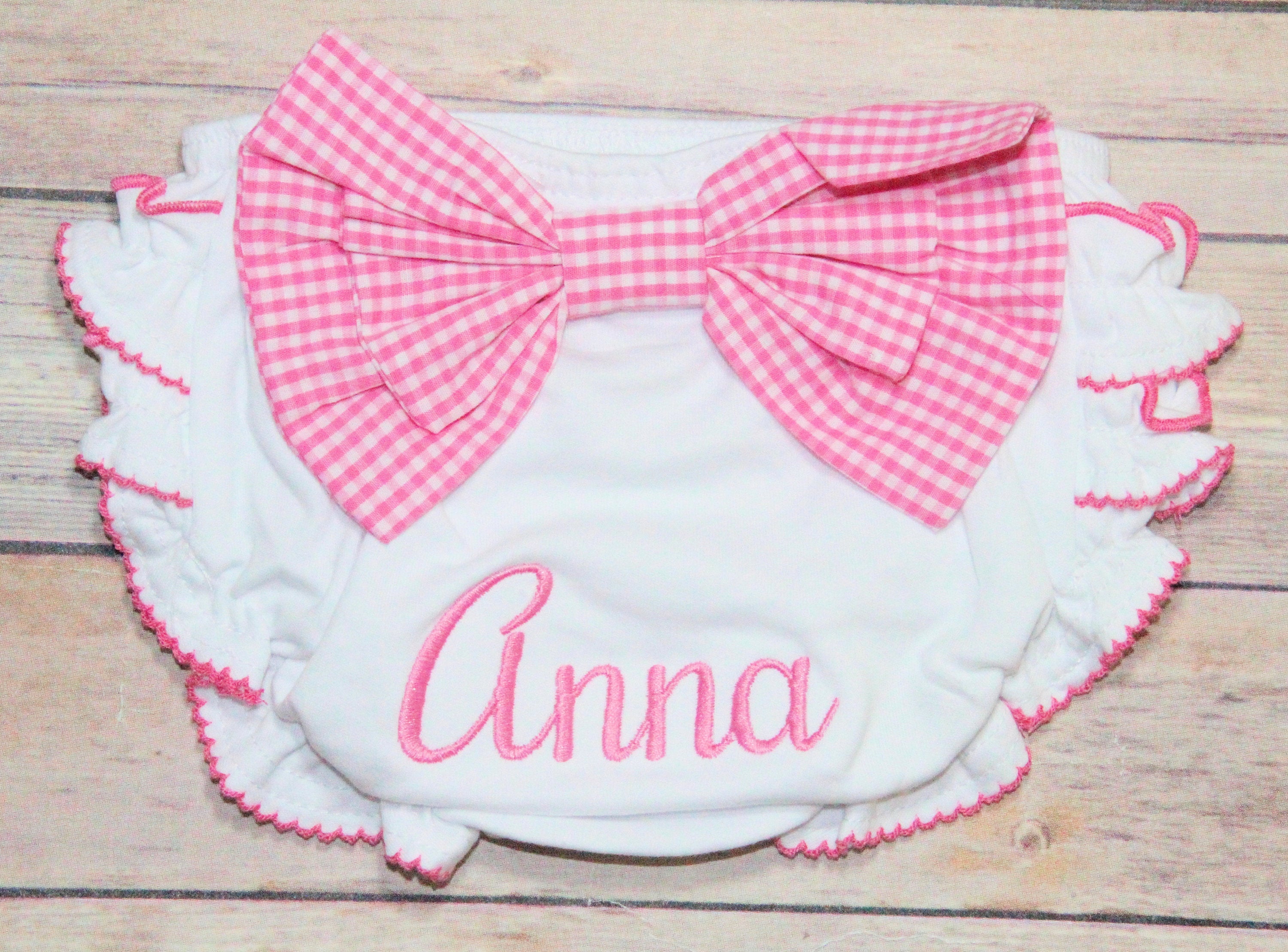 Monogrammed Bloomers with Bow