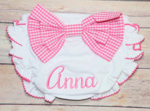 Monogrammed Bloomers with Bow