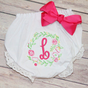 Spring Floral Monogrammed Bloomers