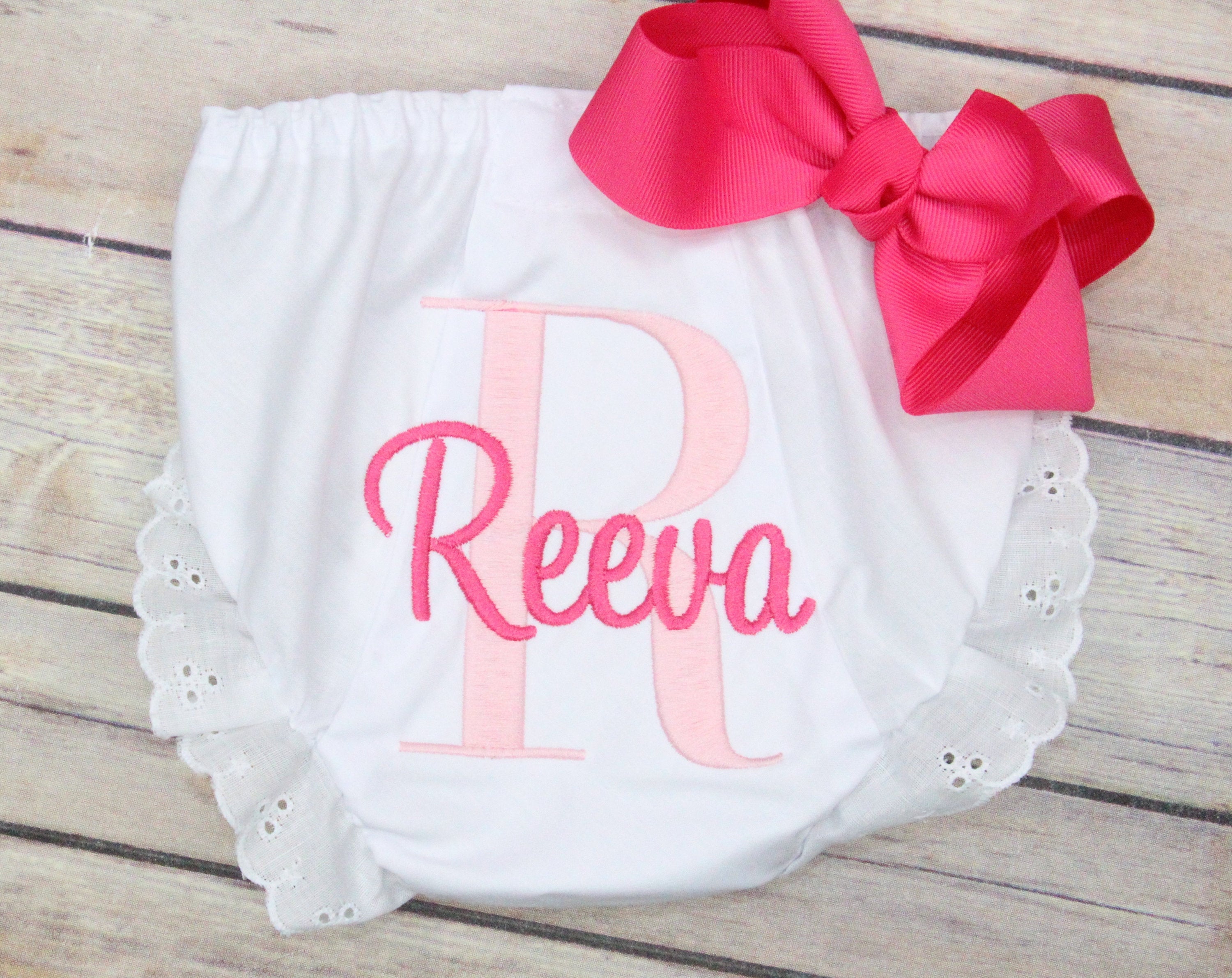 Baby Girl Monogrammed Bloomers